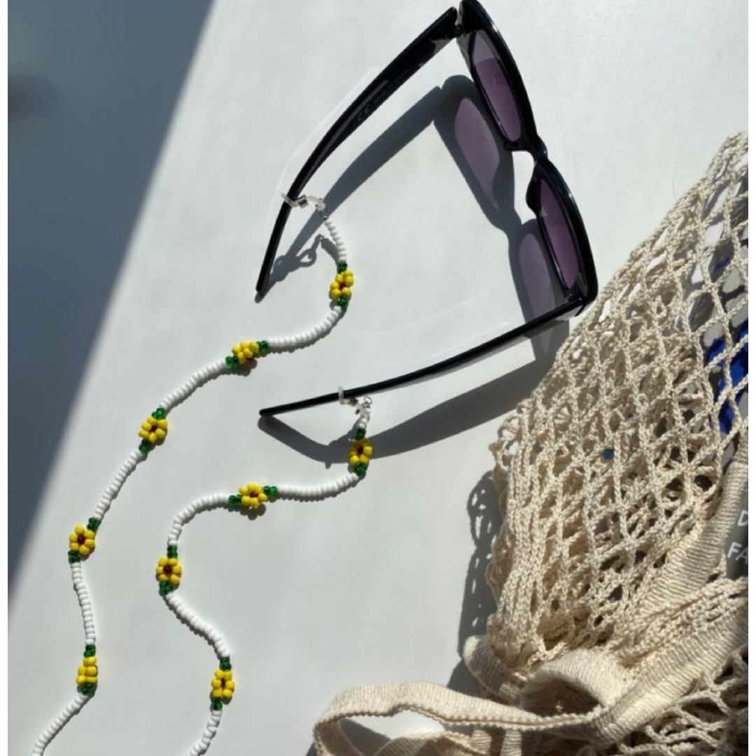 بند عینک طرح گل آفتابگردان و بابونه ((ارسال رایگان))