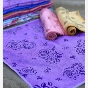 دستمال حوله ای طرح گل | amazonchi