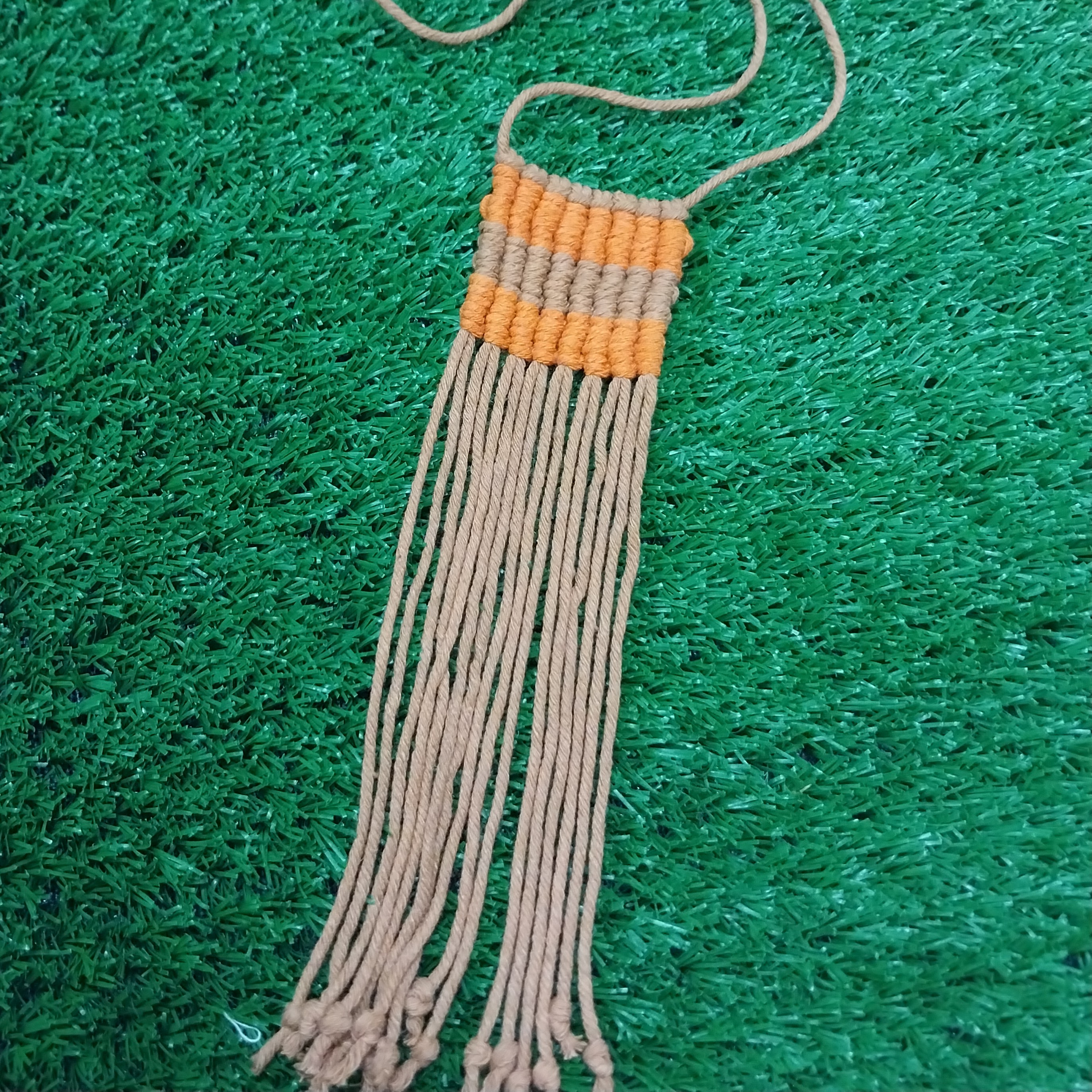 رو مانتویی مکرومه قهوه ای