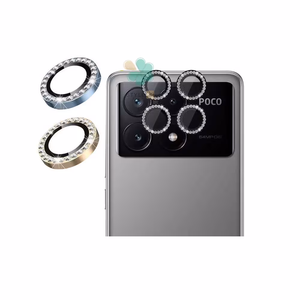 محافظ لنز گوشی نگین دار مناسب Xiaomi Poco X6 Pro