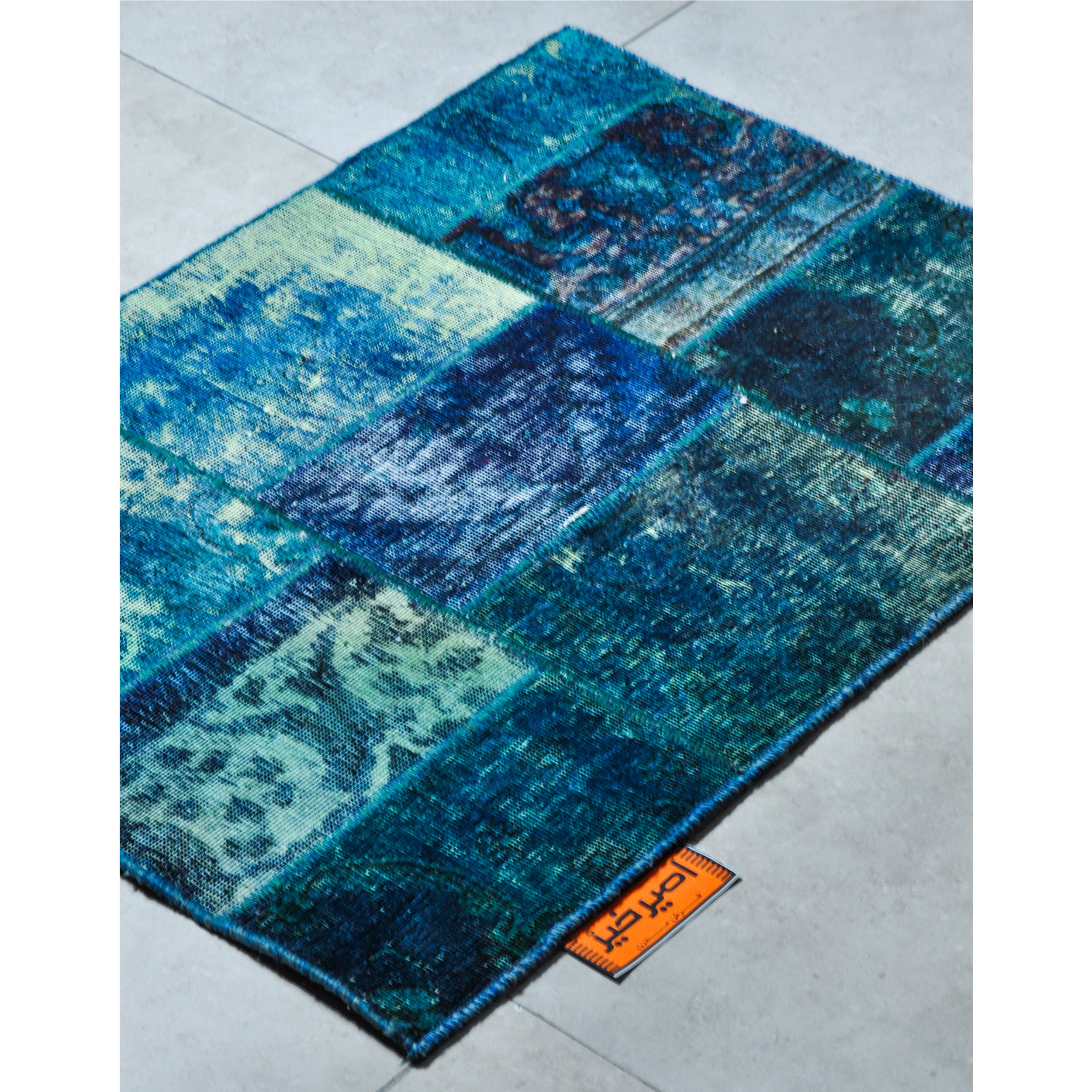 کلاژ فرش دستبافت دو متری امیرخیز مدل تکه دوزی کد 105190