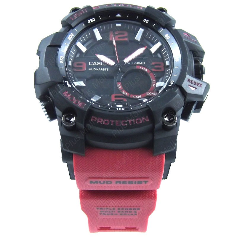ساعت کاسیو جی شاک قرمز مشکی دو زمانه کد G Shock Red 012