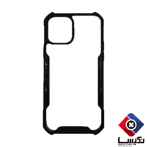 کاور پشت شفاف با نوار دور تا دور مشکی مناسب برای آیفون 12/12پرو
