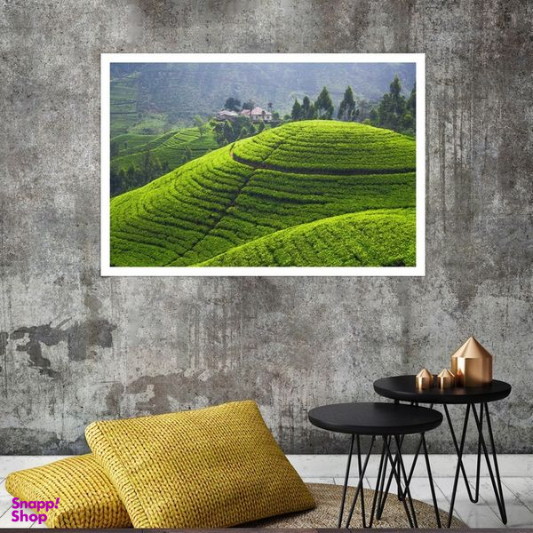 تابلو بکلیت طرح منظره و طبیعت سرسبز مدل قاب شاسی W-s7987