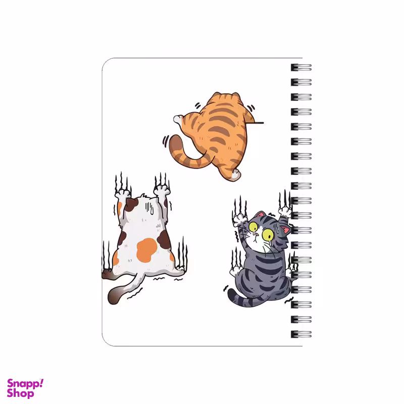 دفترچه یادداشت بامبیلیپ مدل چوبی طرح گربه و چنگول پنگول کد 0581797