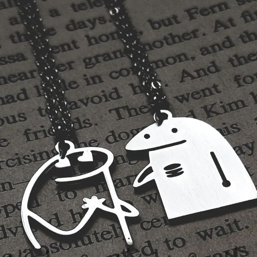 گردنبند همبرگر  گردنبند میقولی گردنبند استیل گردنبند شخصیت میقولی 1 عدد