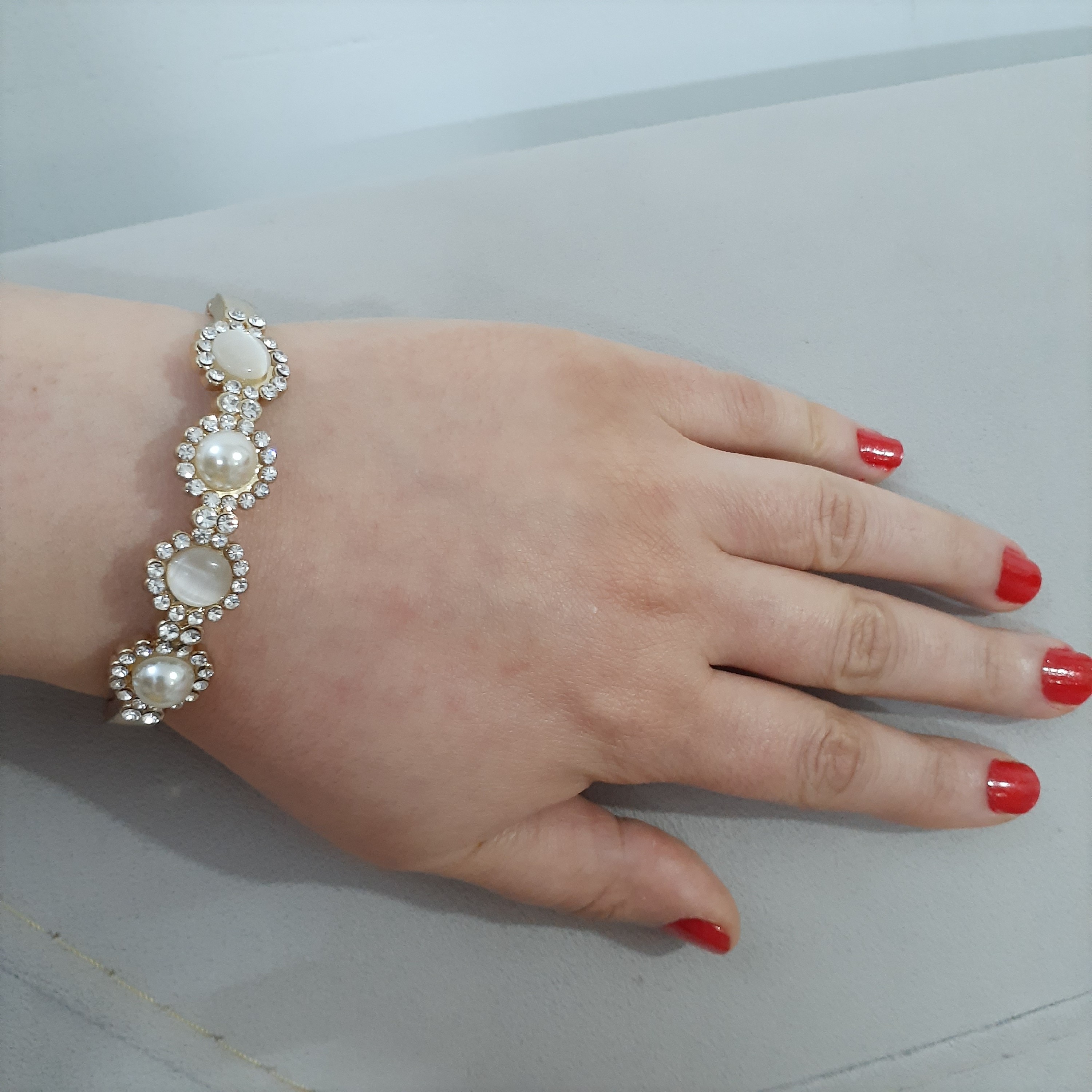 دستبند النگویی مروارید