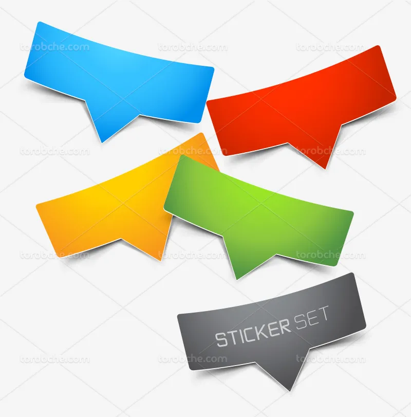 وکتور کادر متن رنگی | گرافیک با طعم تربچه