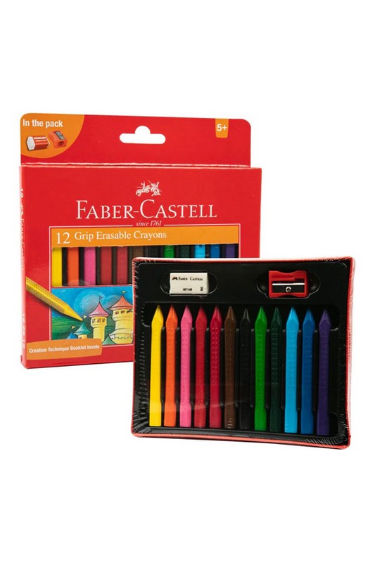 مداد شمعی 12رنگ گریپ erasable فابر کاستل faber castell