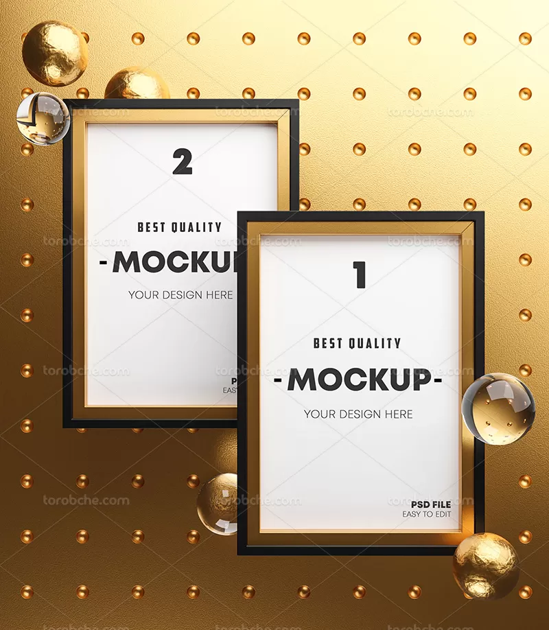 فایل موکاپ قاب عکس PSD | گرافیک با طعم تربچه