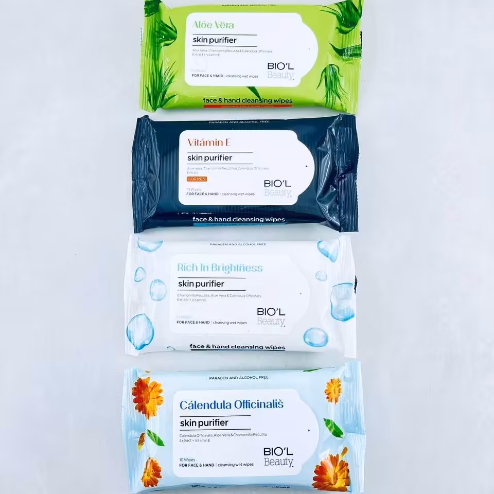 دستمال مرطوب پاک کننده دست و صورت بیول