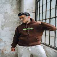 سویشرت چند رنگ مردانه قهوه تیره بزرگ را درک کرد OUTFİT MAN