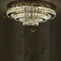 لوسترسقفی سه حلقه دایره ی سایز 60.40.20 استیل نقره ای (پس کرایه)