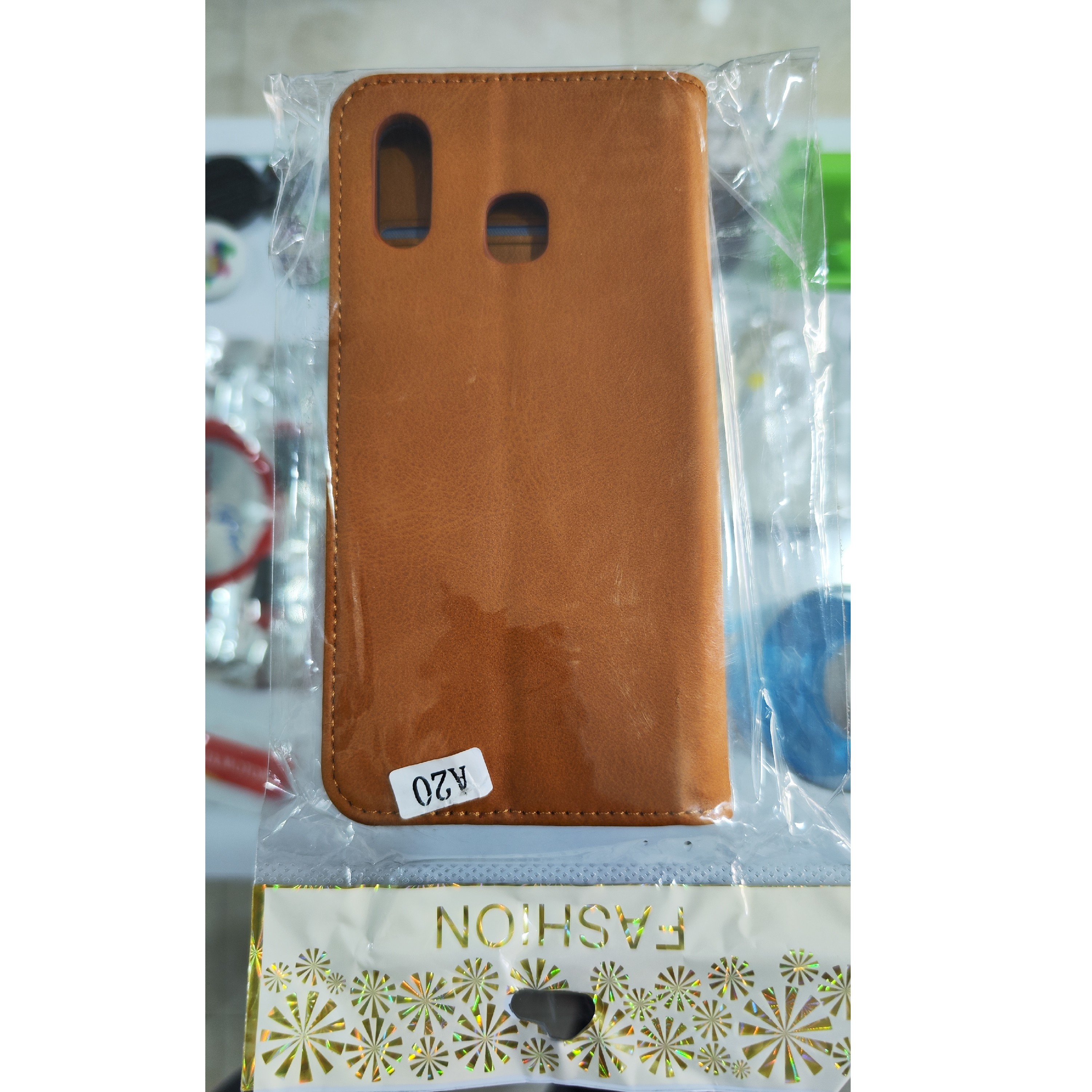 قاب کیفی جا کارت دار  سامسونگ Samsung A20-A30  قهوه ای  