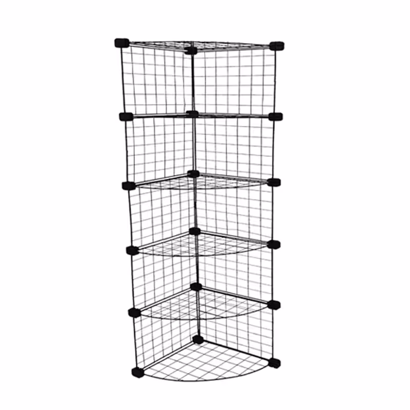ست قفسه مشبک مدل هلالی کنج پنج طبقه  سایز 32x32(ارسال پس کرایه و به عهده مشتری)