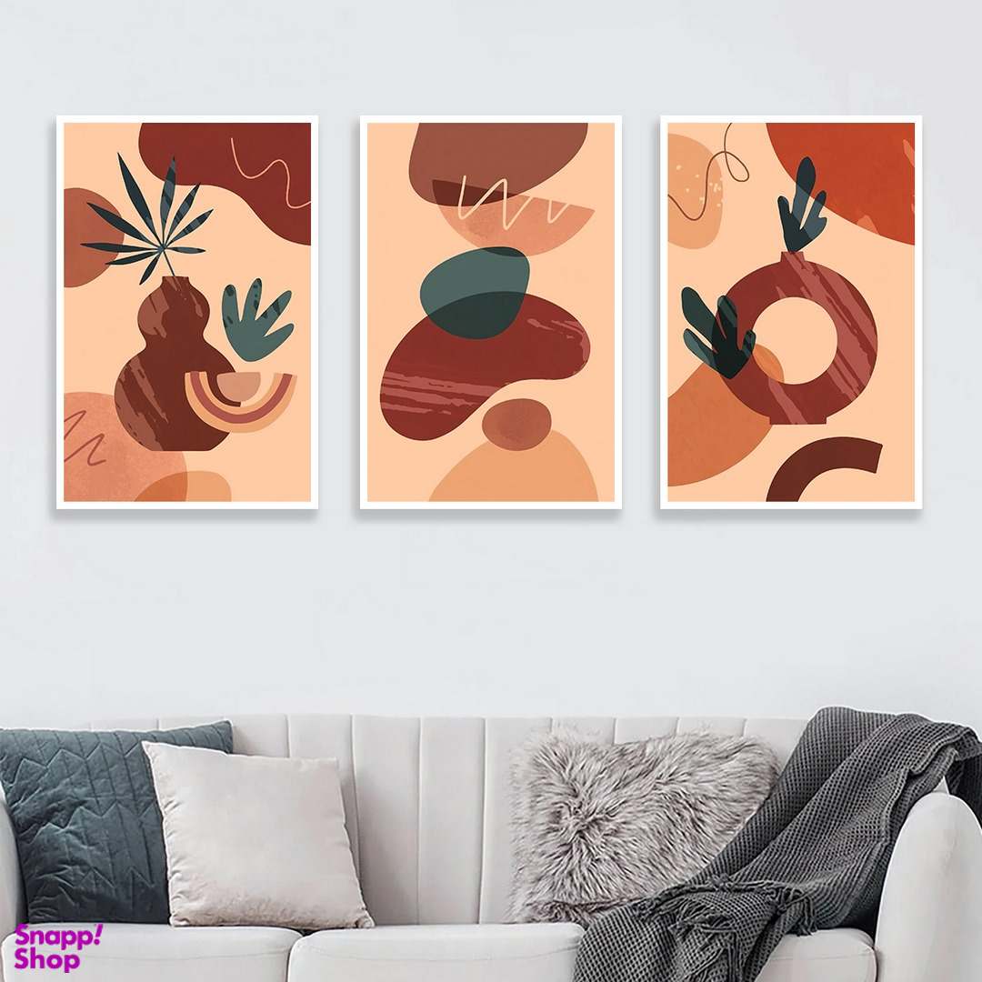 تابلو بکلیت مدل طرح مینیمال مدرن W-959  مجموعه 3 عددی