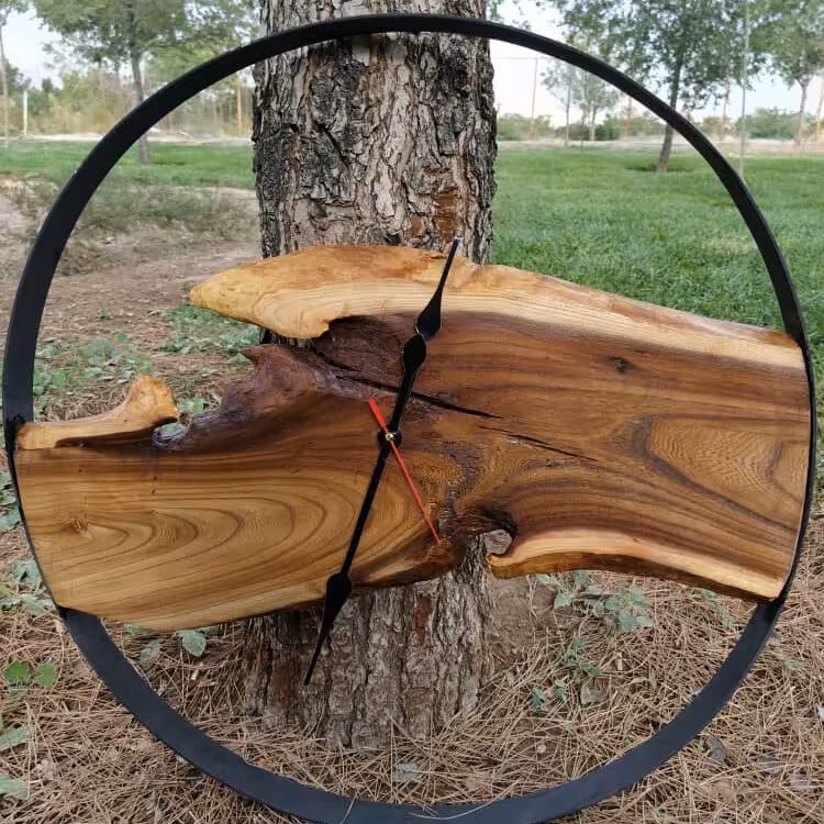 ساعت چوبی روستیک مدل 90