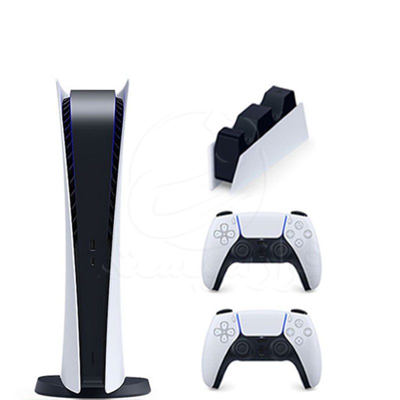 (ps5)playstation 5 digitalدیجتال دسته سفید پایه شارژر