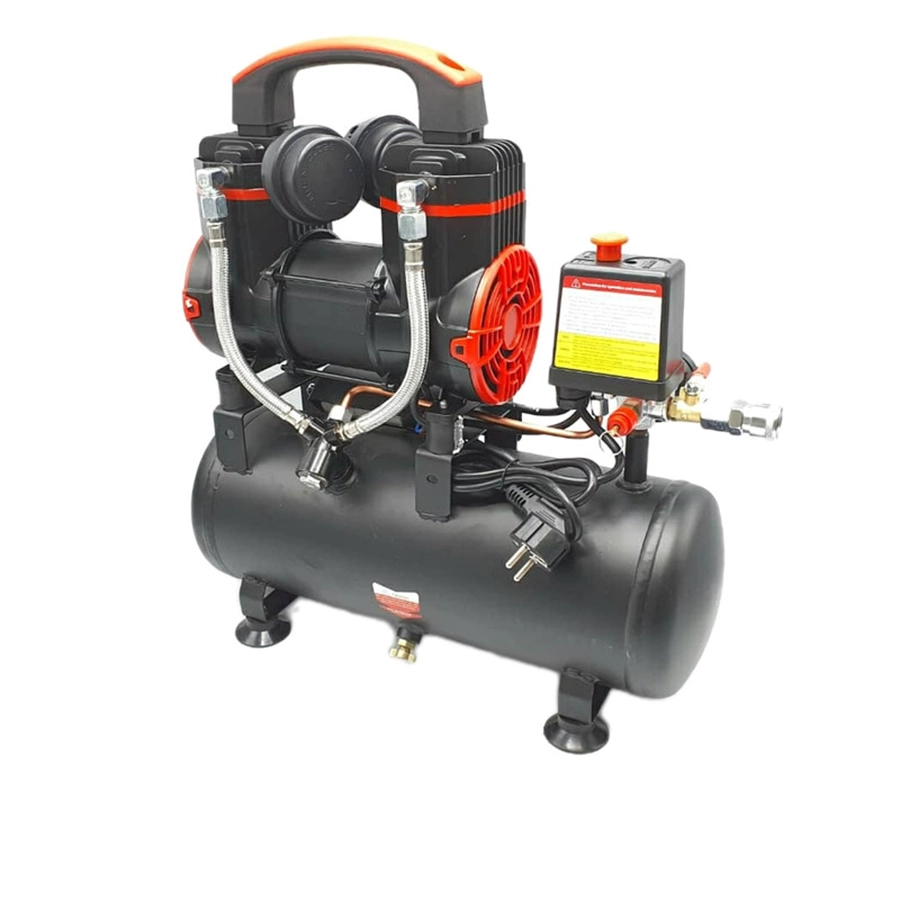 کمپرسور باد پمپ باد 10 لیتری سایلنت ردبو مدل RB-2-1100F9 با قطع کن اتوماتیک