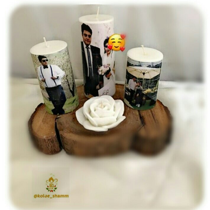 شمع های استوانه ای عکس دار