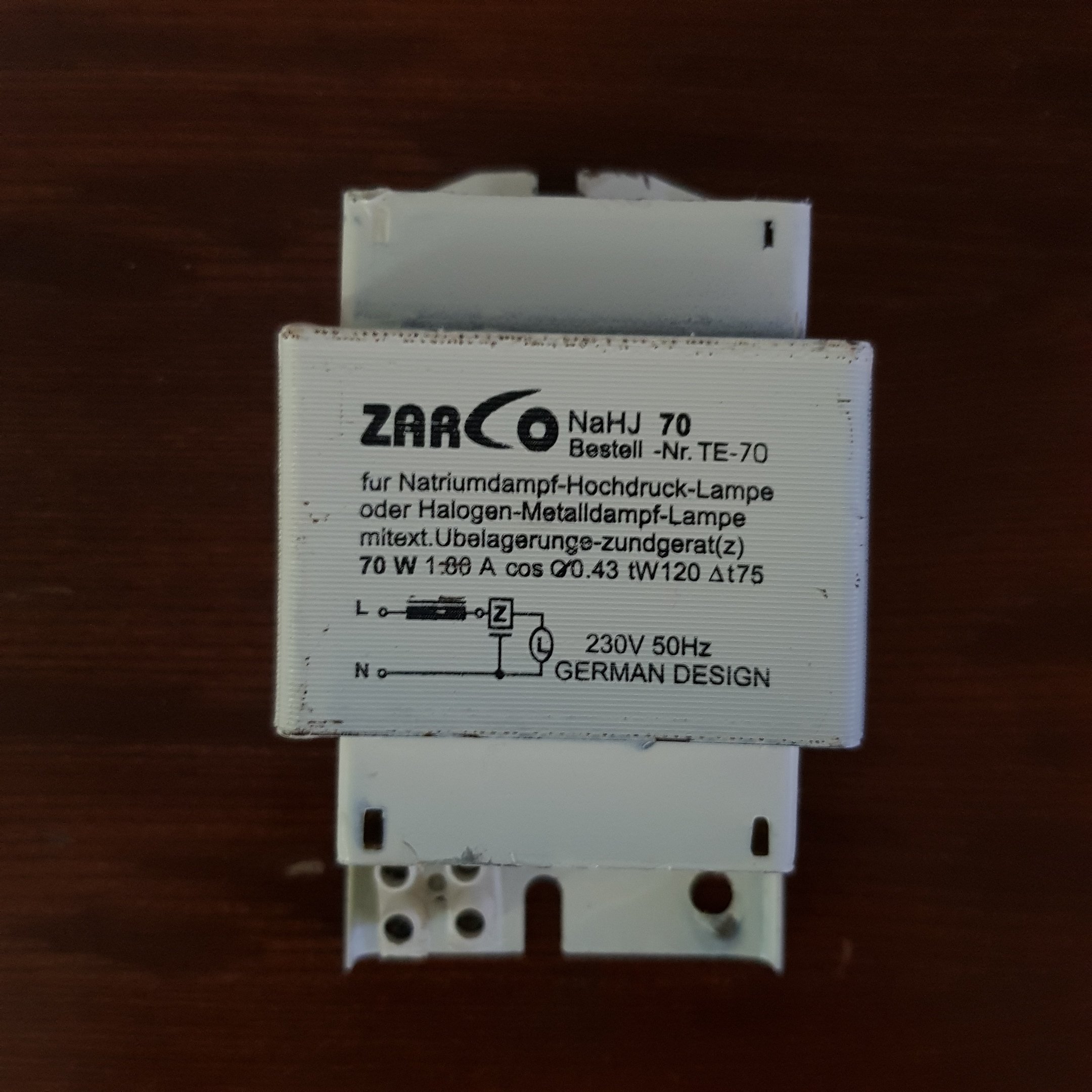  دستگاه ترانس روشن سازی لامپ مدادی متال هالید 70 وات 