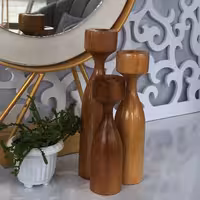 شمعدون چوبی 3تایی