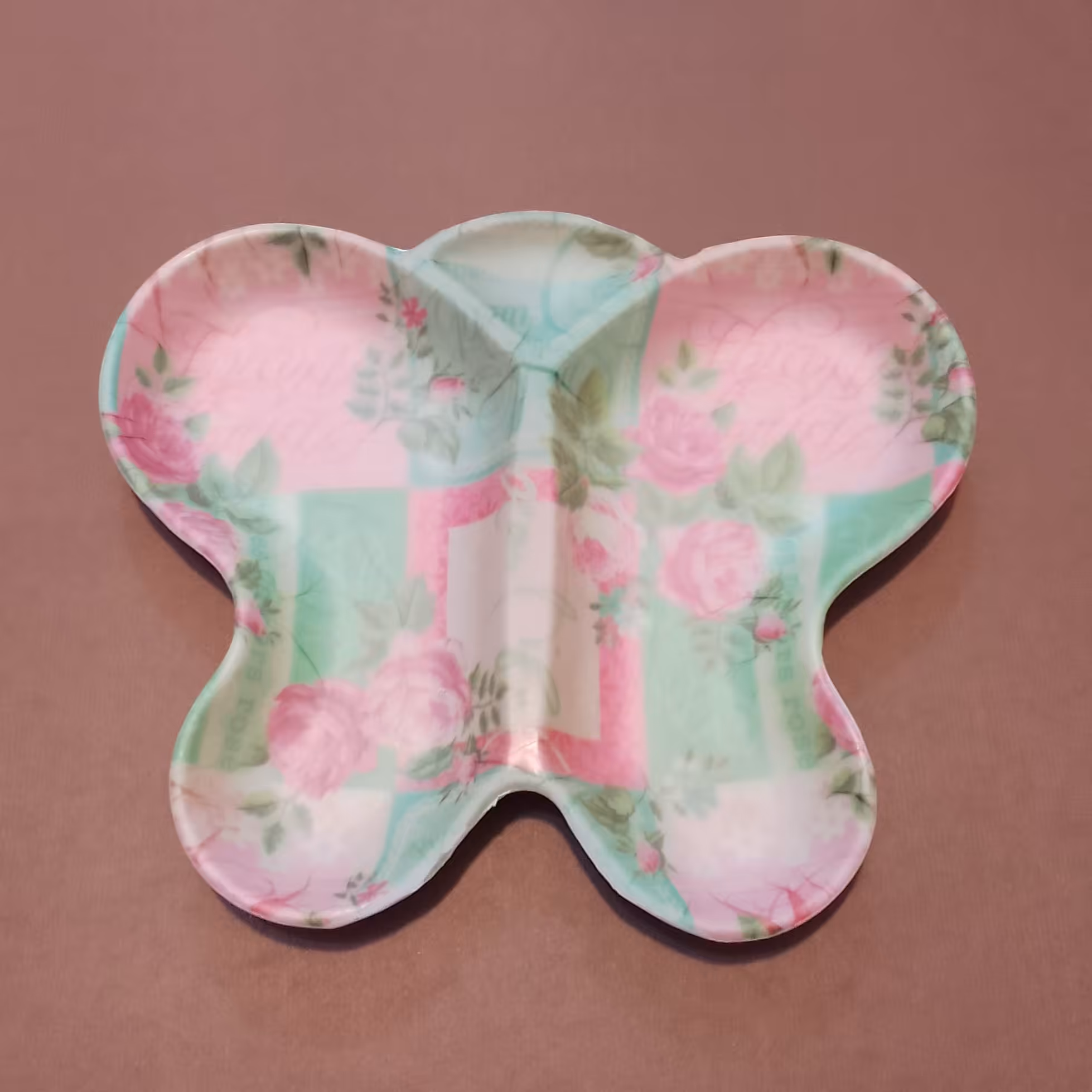 زیر قاشقی ملامین طرح پروانه ای کد P-70