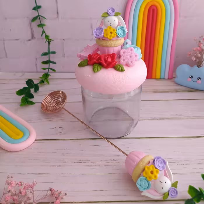 بانکه شیشه ای اسپند دود کن  و ظرف اسپند طرح خرگوش