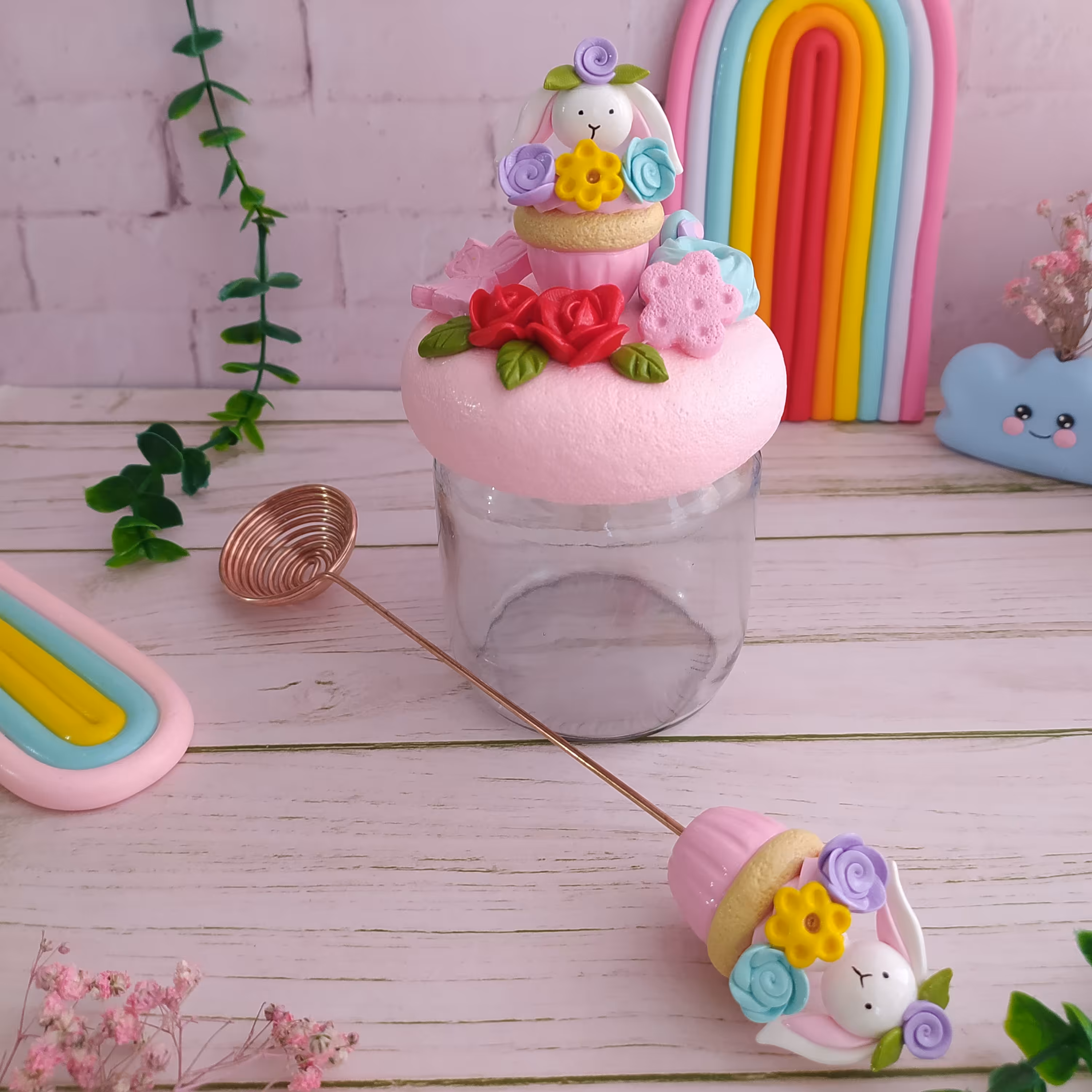 بانکه شیشه ای اسپند دود کن  و ظرف اسپند طرح خرگوش