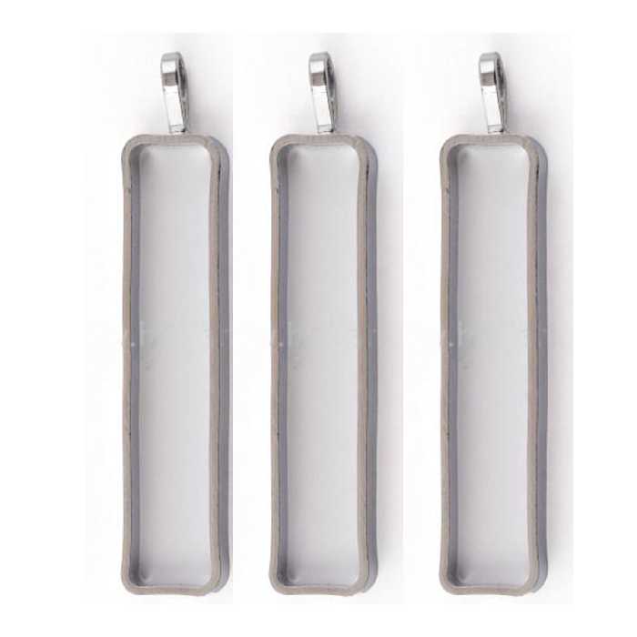 	 قالب برنجی رزین اپوکسی طرح مستطیل پلاک ماشین  کد GBN21 مجموعه 3 عددی