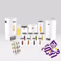 سرویس آشپزخانه 21 پارچه درب شفاف گرد لیمون - سفید