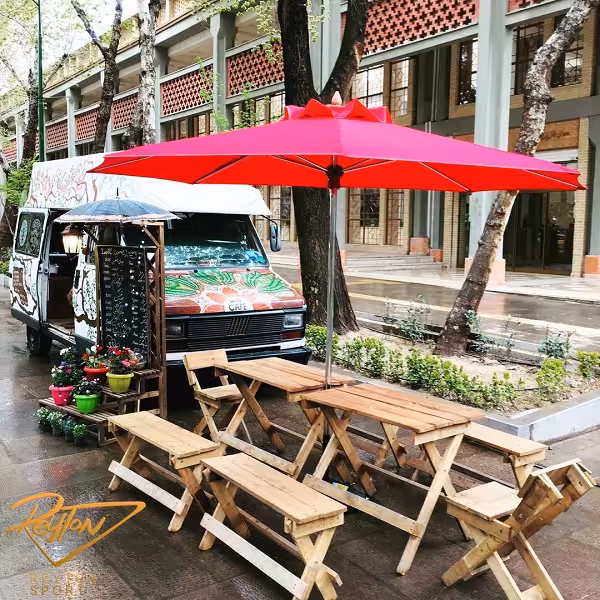 چتر پایه وسط مدل مدیترانه