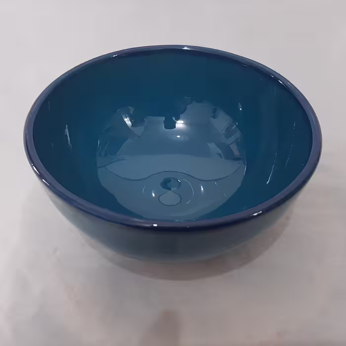 کاسه آبگوشت خوری سفالی، طرح فیروزه