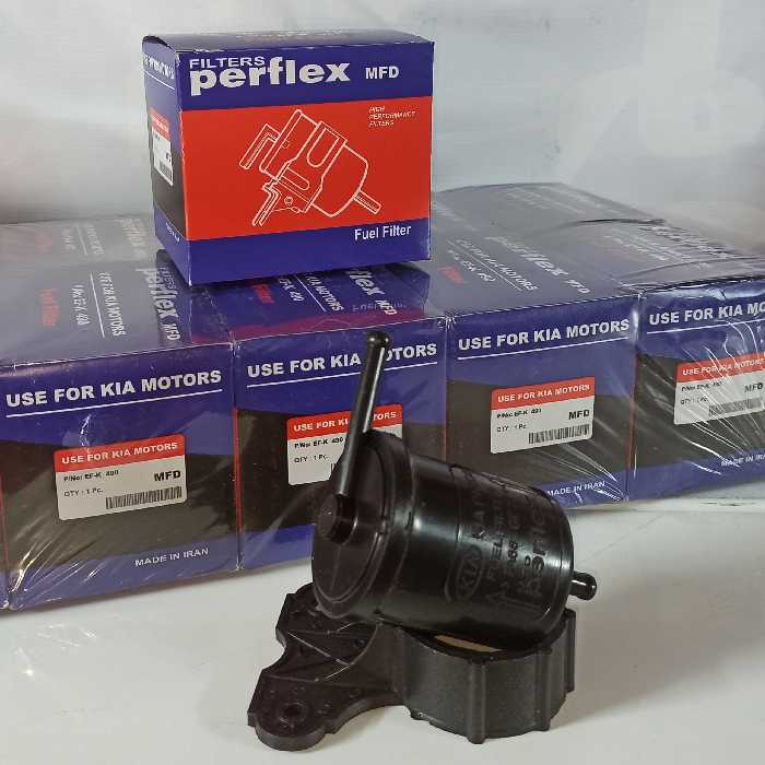 فیلتر بنزین پلیمری یکسر کج پراید Perflex 