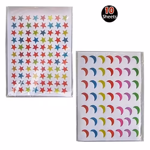 برچسب تشویقی ماه و ستاره (بسته 10 برگی)