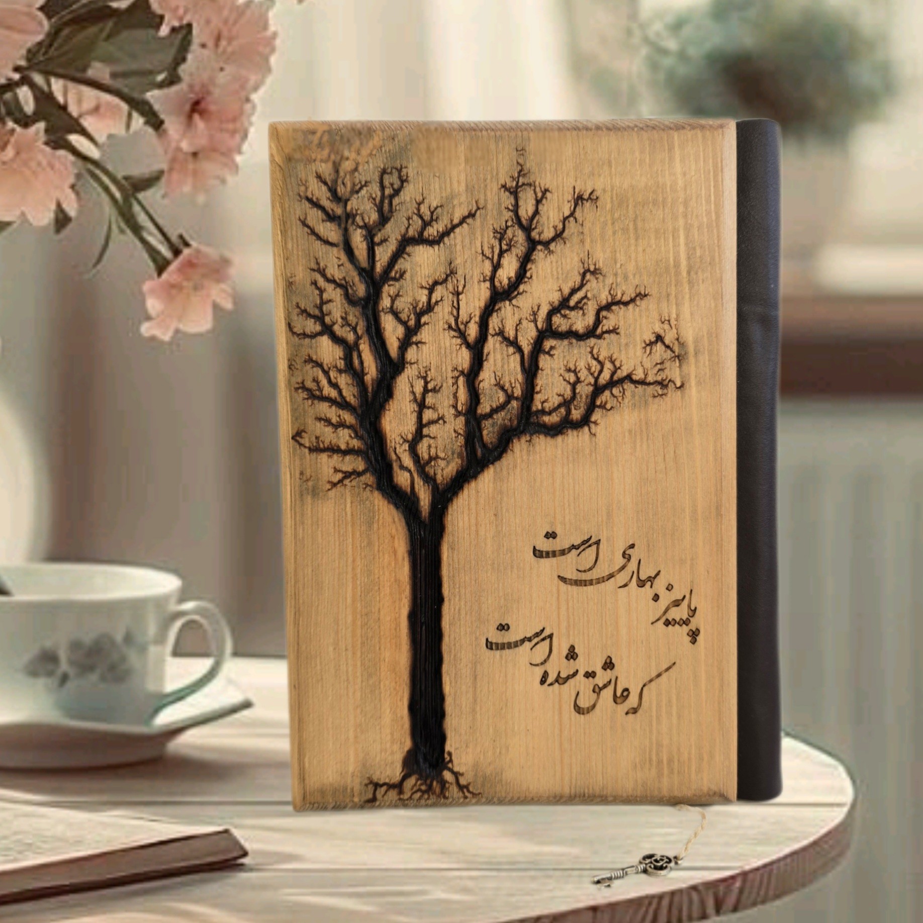 دفتر خاطرات چوبی دستدوز سیلقا 14در21، کد 507