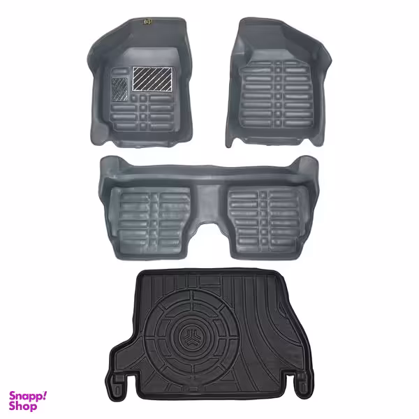 کفپوش پنج بعدی خودرو پانیذ مدل EVA01 مناسب پراید 141 به همراه کفپوش صندوق