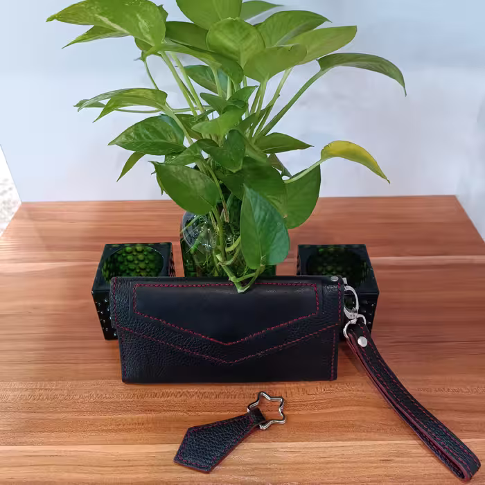 کیف پول چرم طبیعی فلوتر گاوی درجه یک دستدوز
