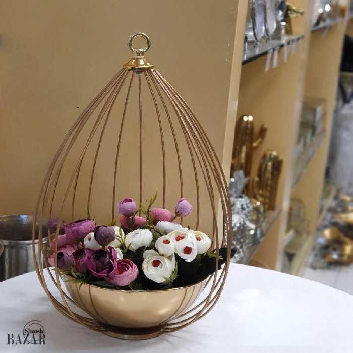 کاپ گل دکوری مدل کوزه ای دارای آویز سایز 30*40
