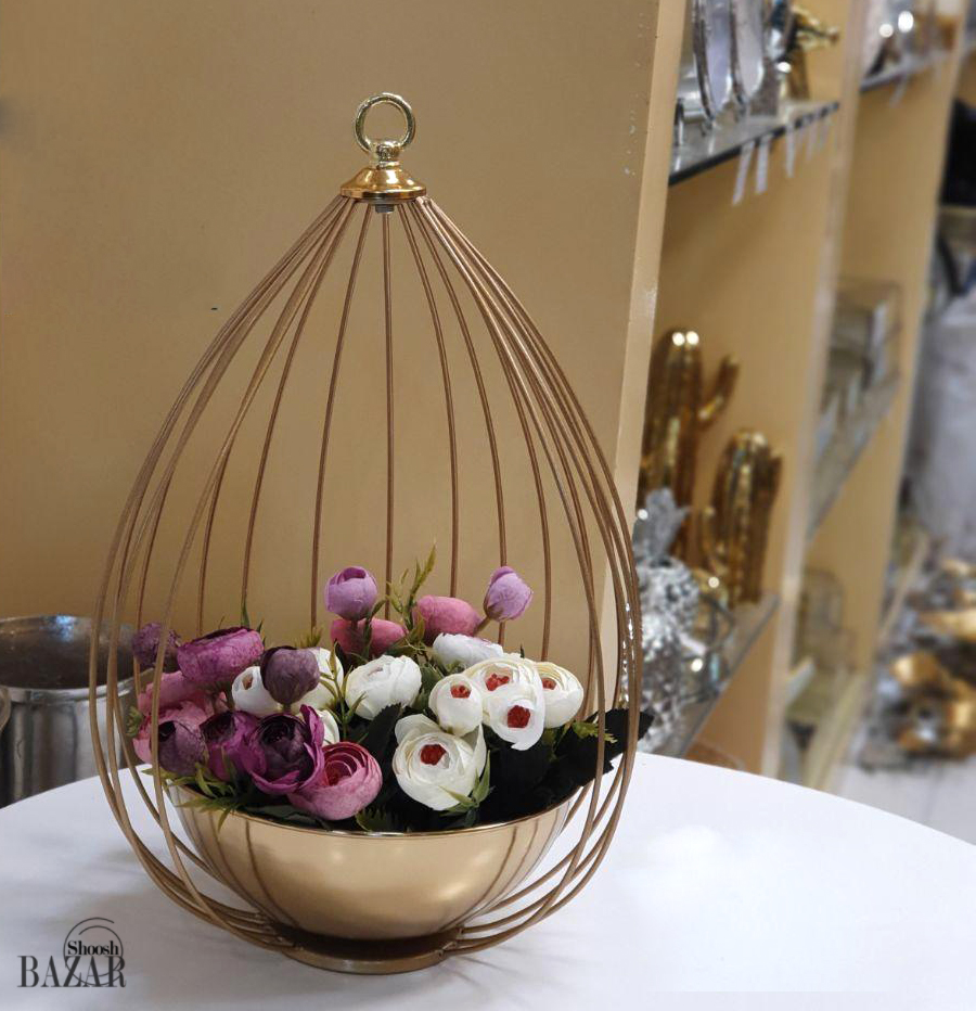 کاپ گل دکوری مدل کوزه ای دارای آویز سایز 30*40