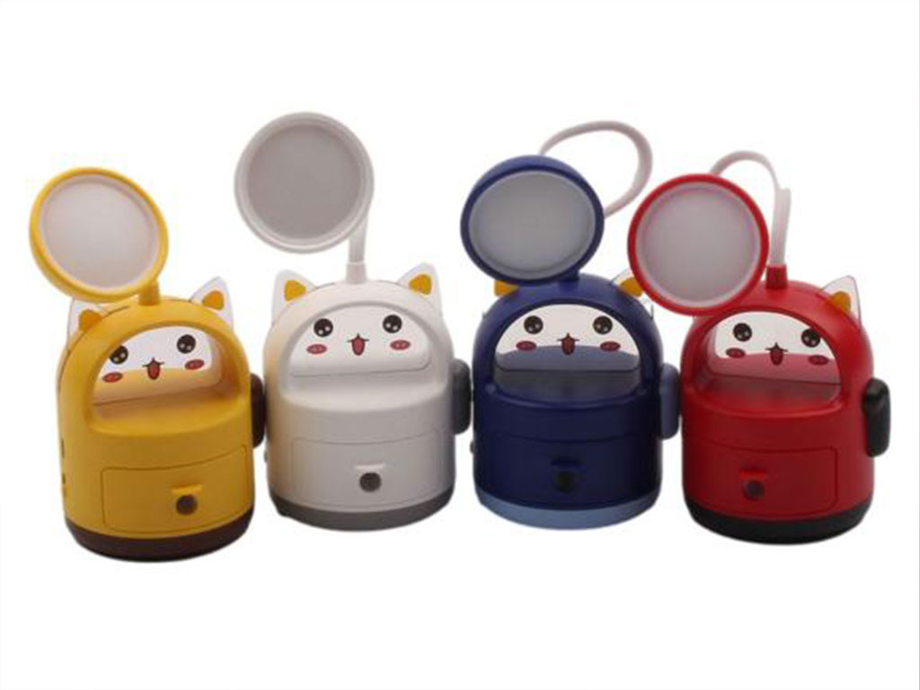 چراغ خواب و مطالعه کودک طرح گربه به همراه تراش مخزن دار