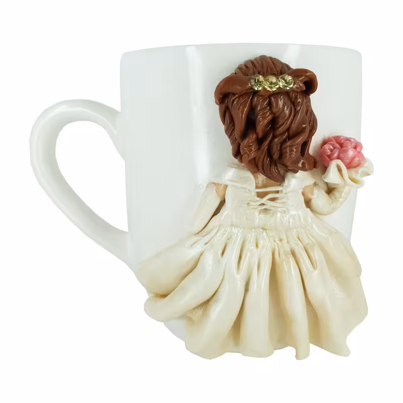 ماگ مدل عروسکی طرح عروس ( پس کرایه )