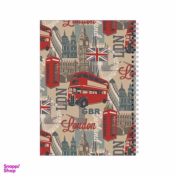 دفتر مشق 80 برگ بامبیلیپ طرح اتوبوس و تلفن لندن کد 4371549