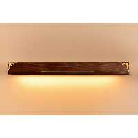 چراغ خواب چوبی تزیینی دیواری از جنس نراد و استیل و LED آفتابی مدل ستاره کد 53-A