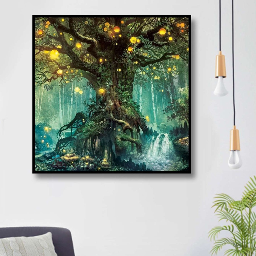 تابلو نقاشی الماسی طرح درخت