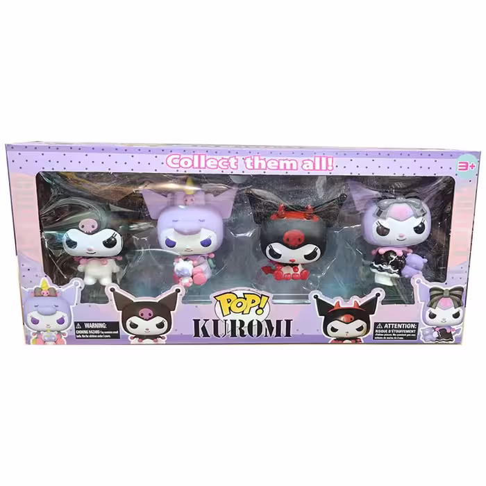 فیگور پاپ کپی مدل Kuromi بسته چهار عددی