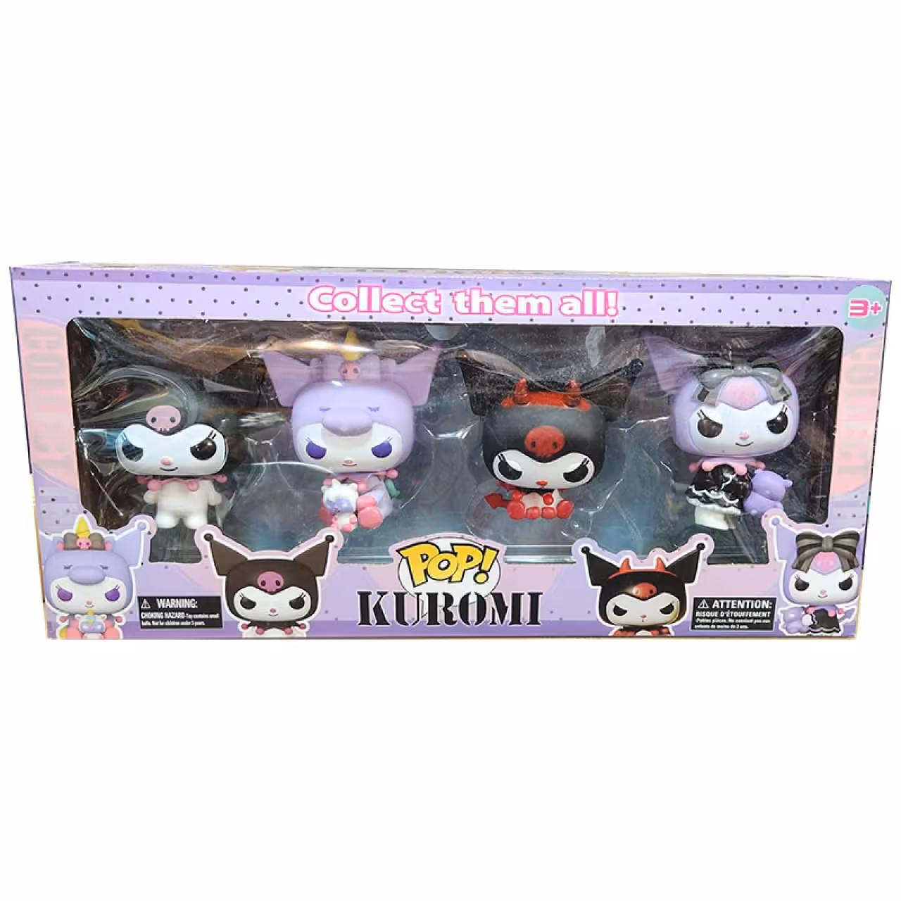 فیگور پاپ کپی مدل Kuromi بسته چهار عددی