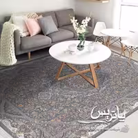 فرش پاتریس 1200شانه  طرح مهتاب طوسی 6متری