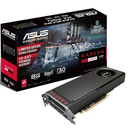 کارت گرافیک ایسوس مدل آر ایکس 480 با ظرفیت 8 گیگابایت