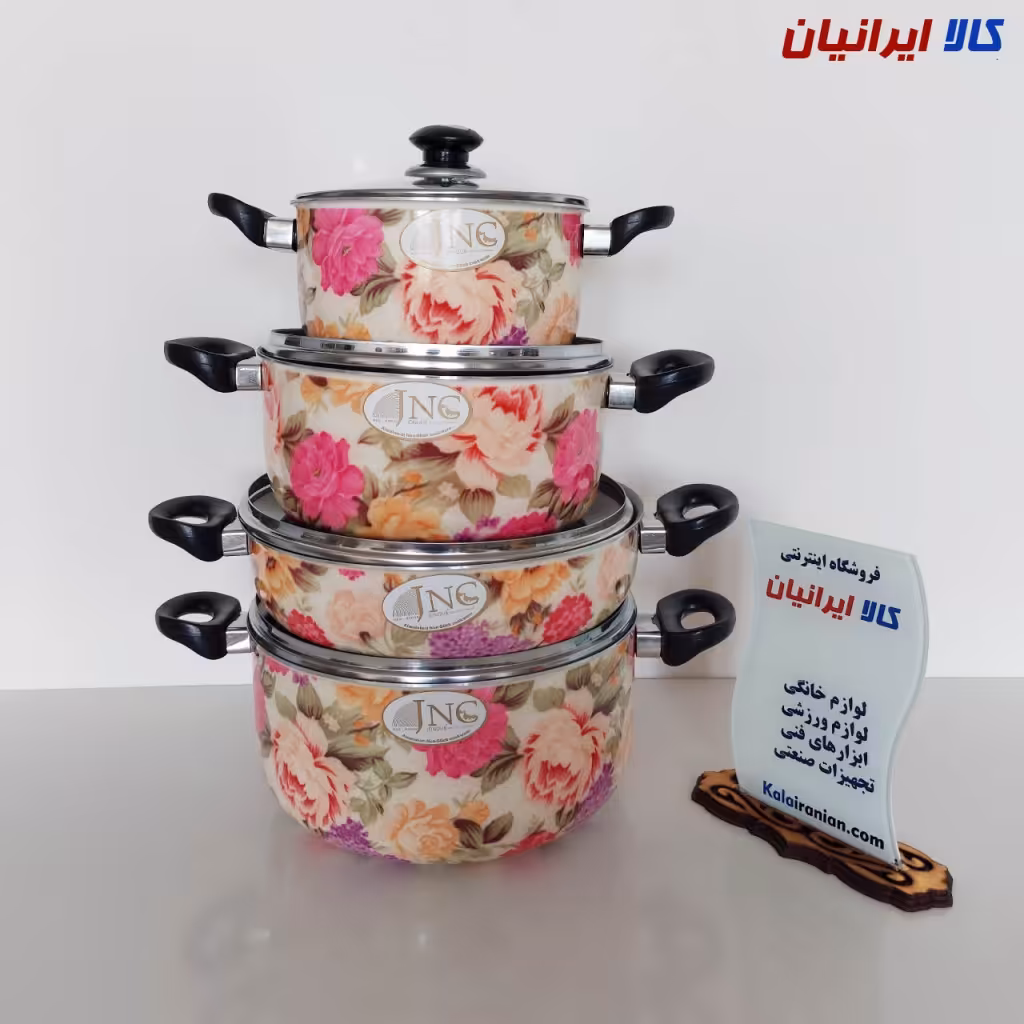 سرویس قابلمه 7 پارچه گلدار گرانیتی جنوب کد 16